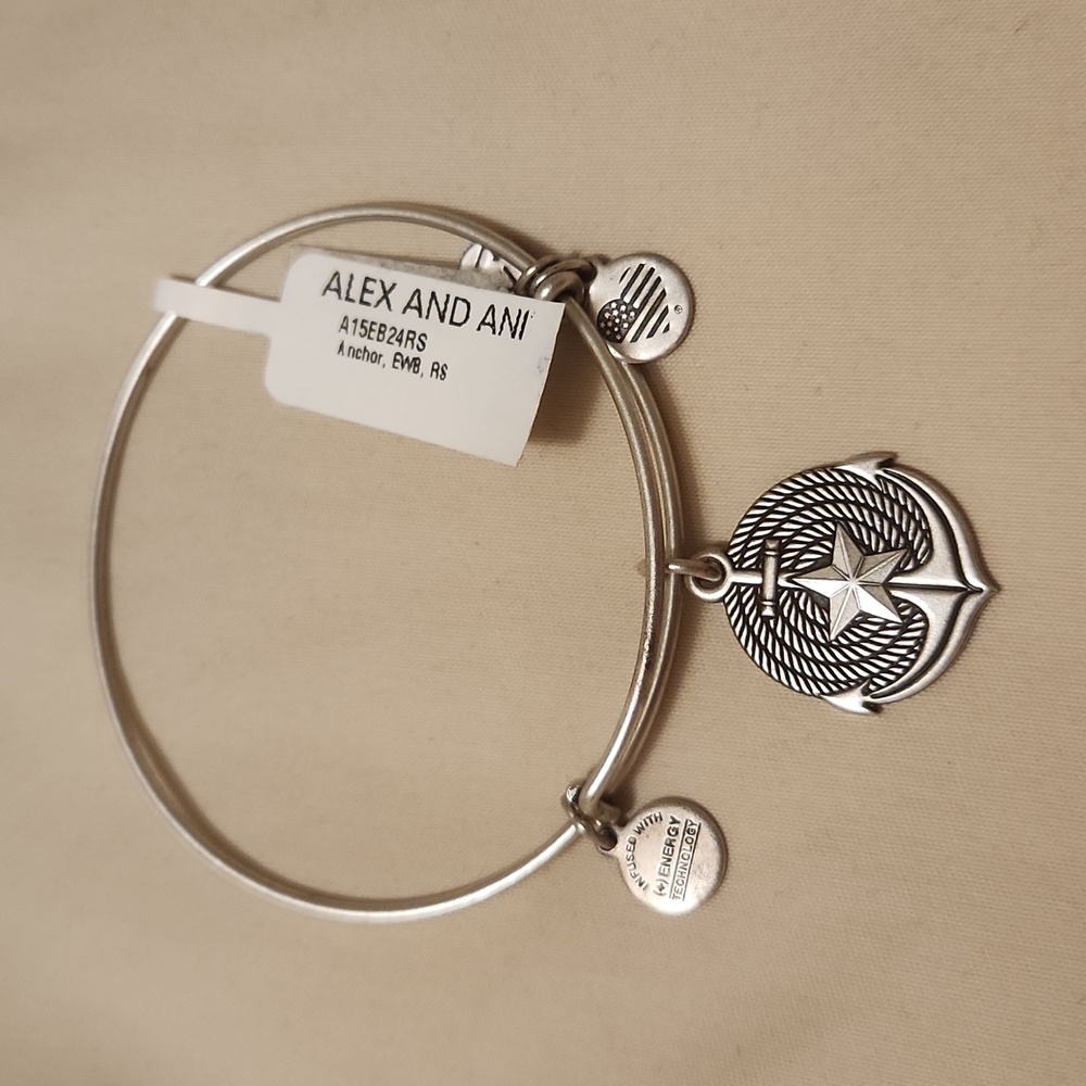 Alex and Ani bracelet Anchor rafaelian silver